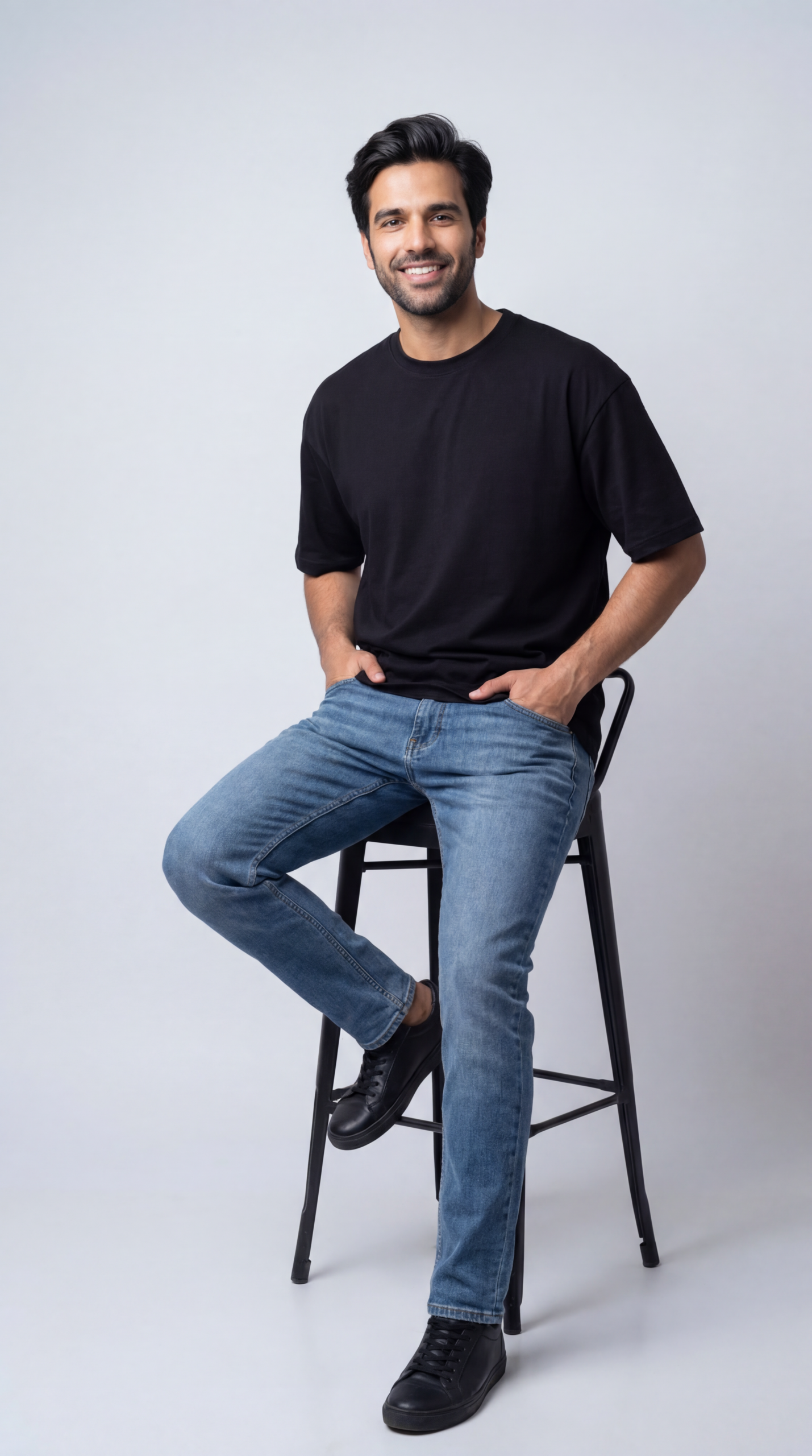 Men’s Black Oversized T-shirt - Image 3