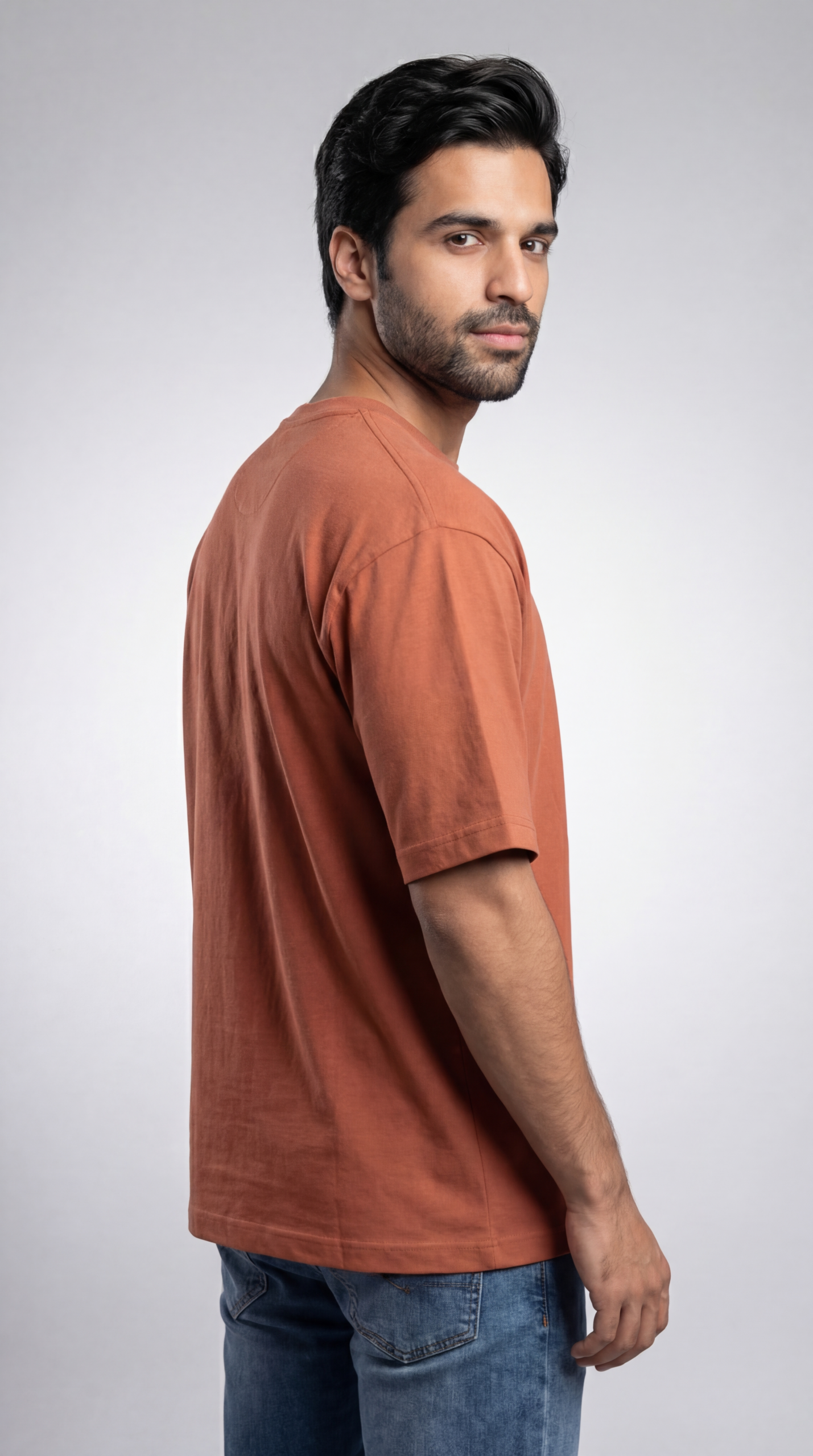 Men’s Terracotta Oversized T-shirt - Image 5