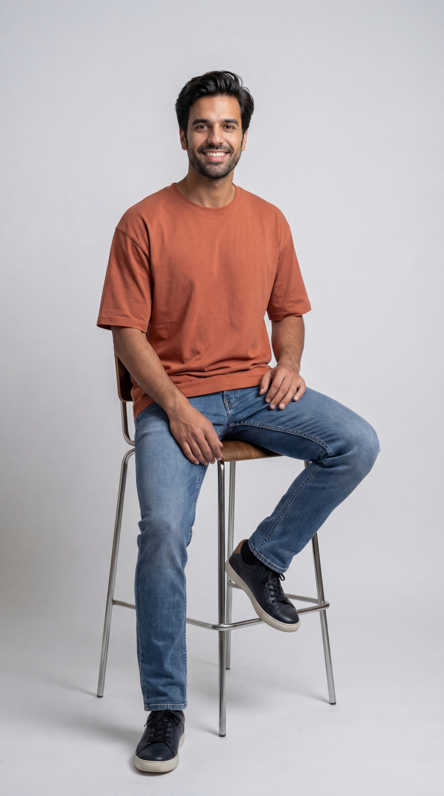 Men’s Terracotta Oversized T-shirt - Image 3