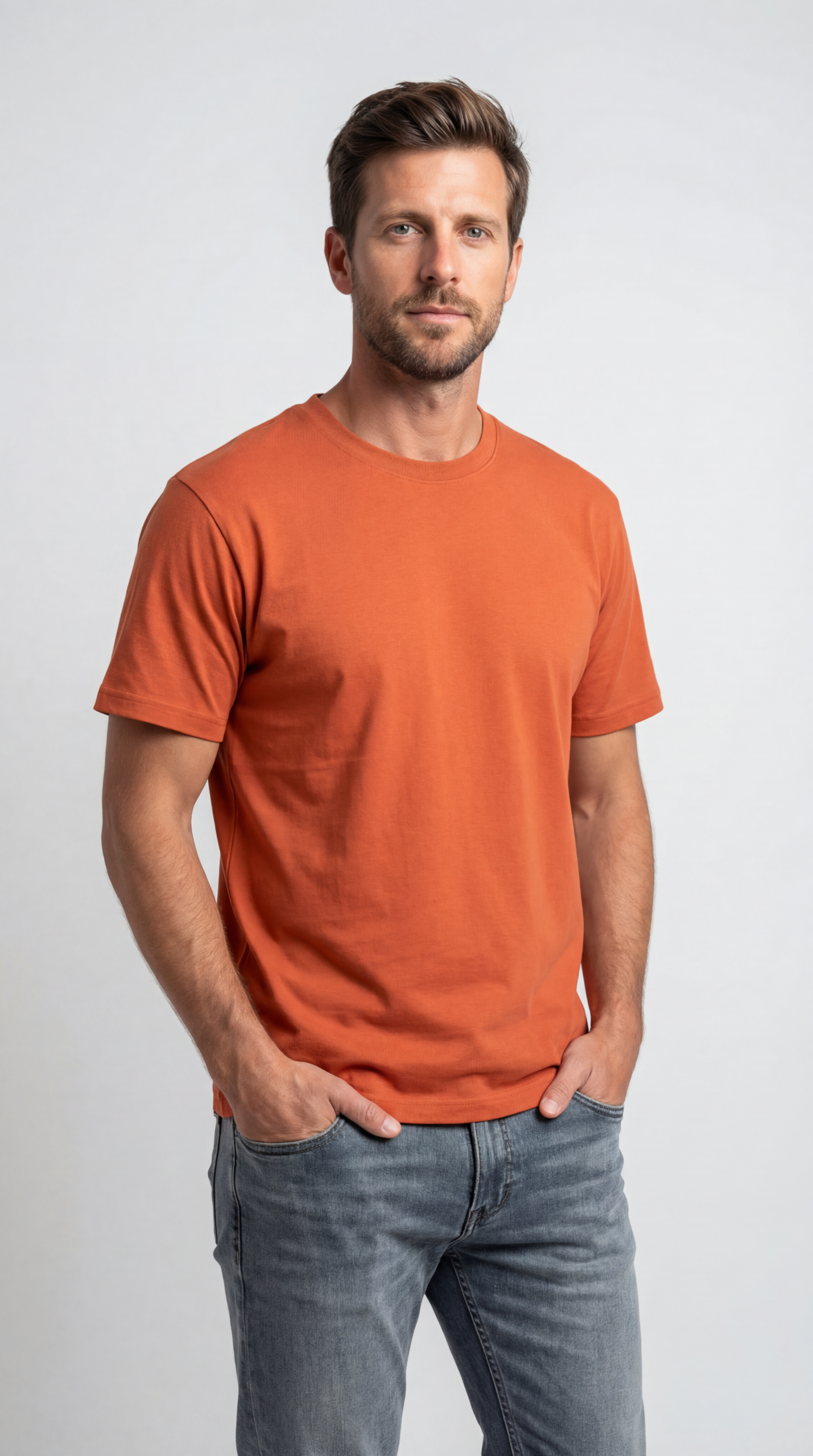 Men’s Orange Regular Fit T-shirt