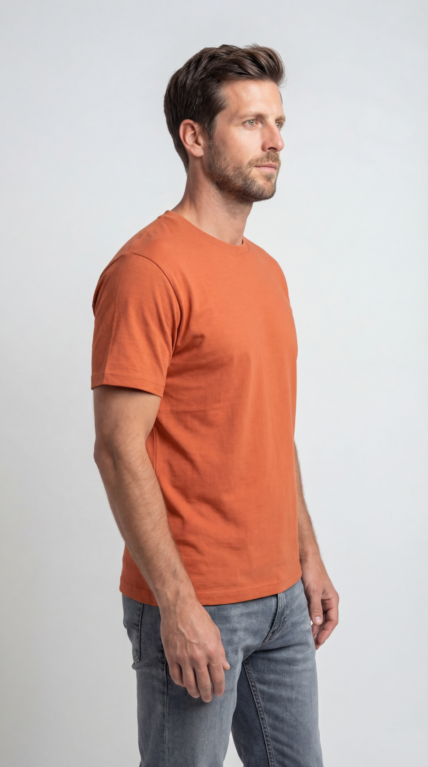 Men’s Orange Regular Fit T-shirt - Image 2