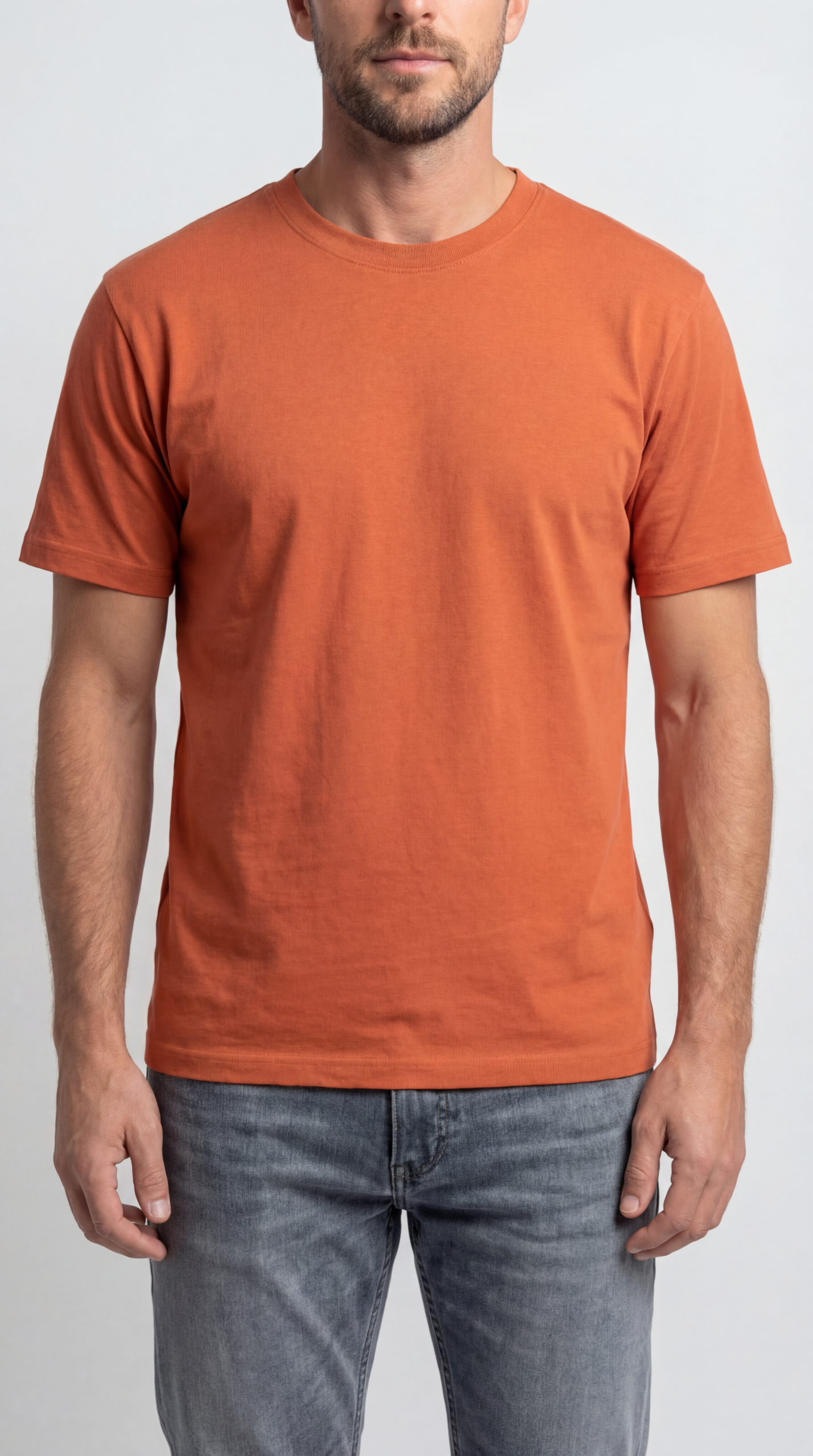 Men’s Orange Regular Fit T-shirt - Image 5
