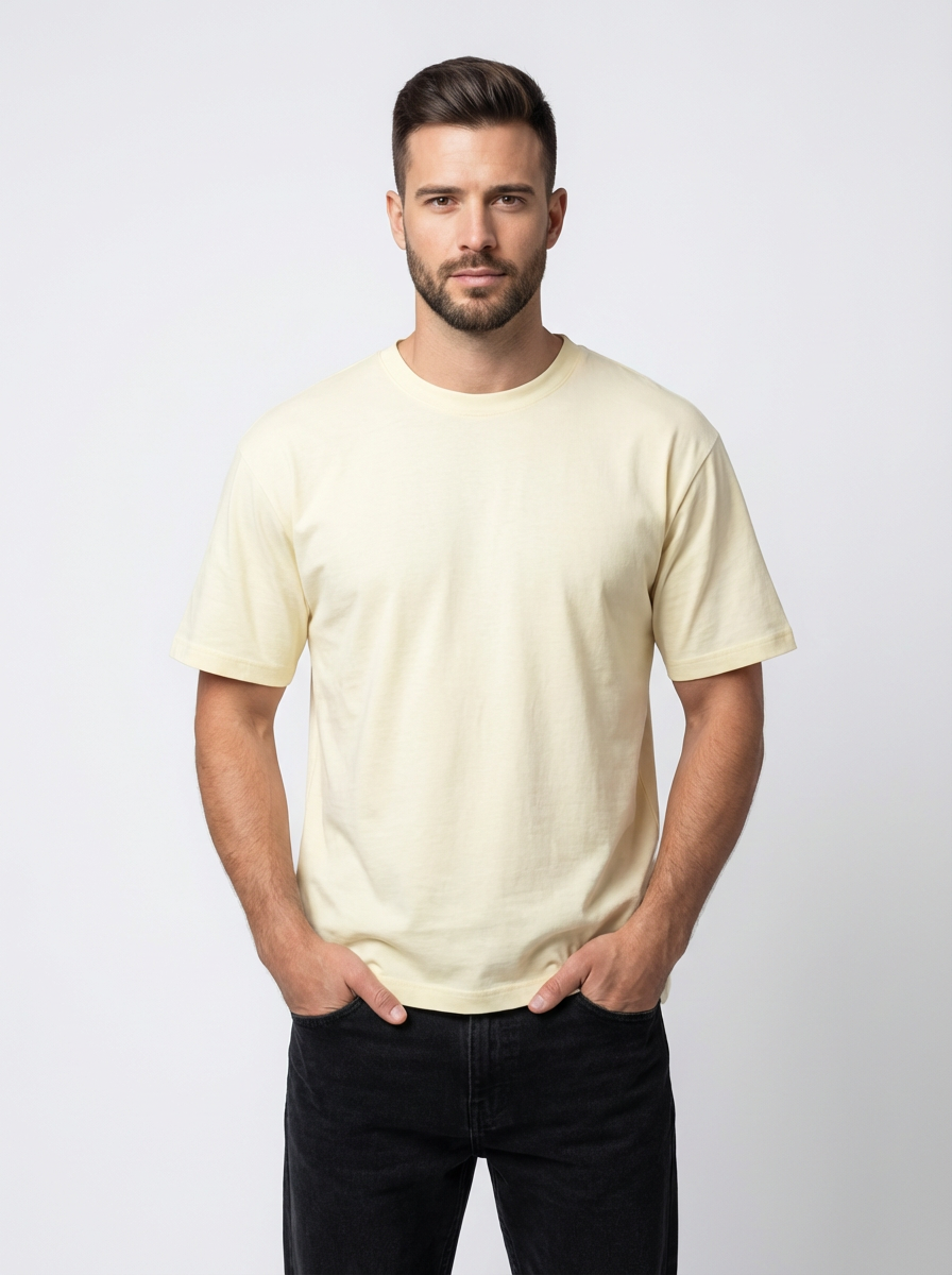 Men’s Cream Regular Fit T-shirt