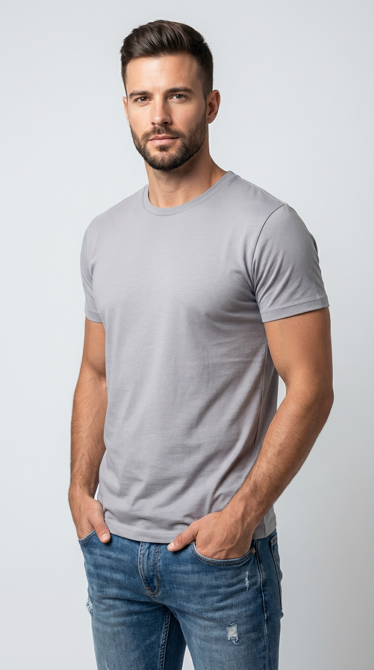 Men’s Grey Regular Fit T-shirt