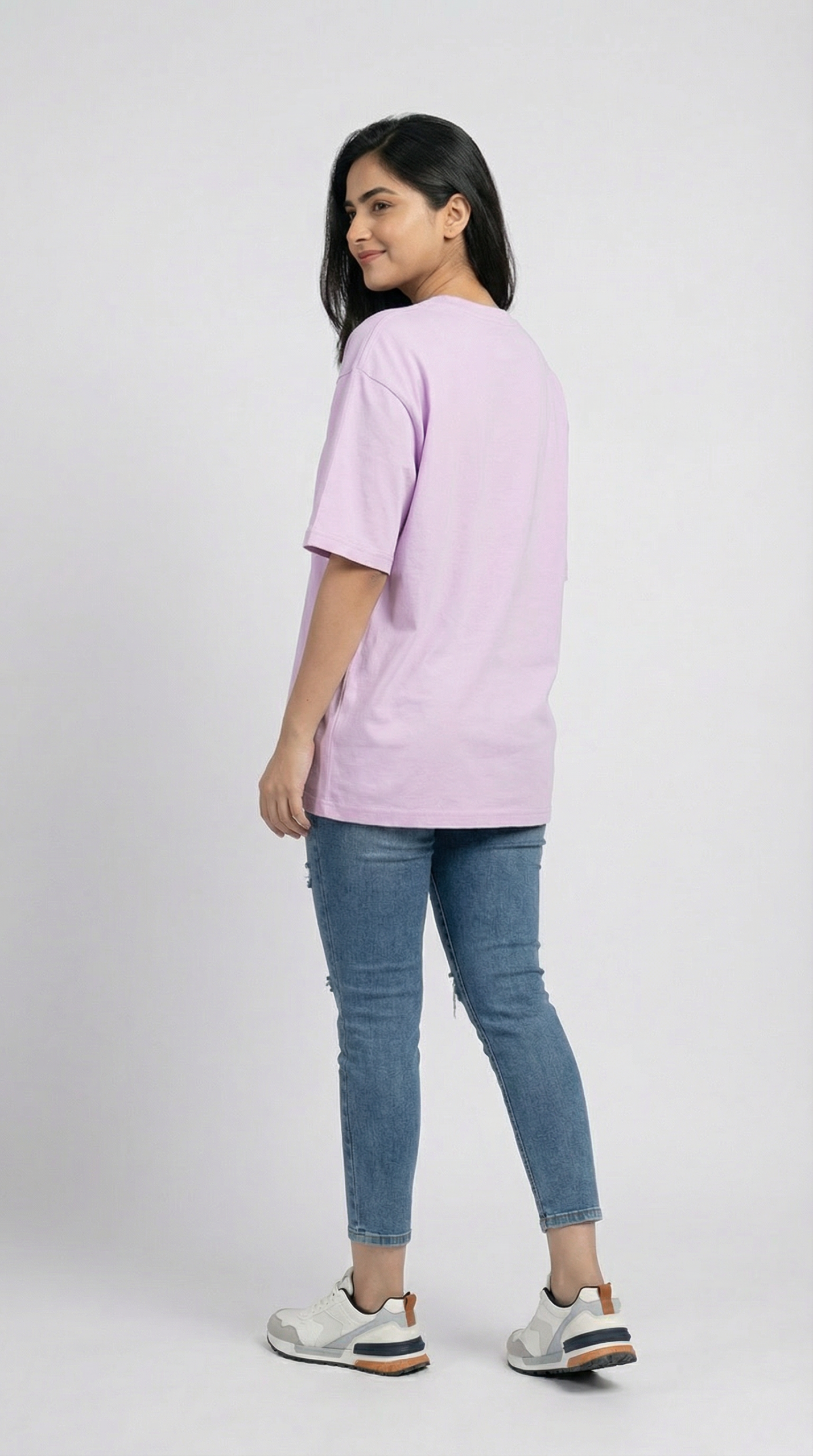 Women’s Lavender Oversized T-shirt - Image 3
