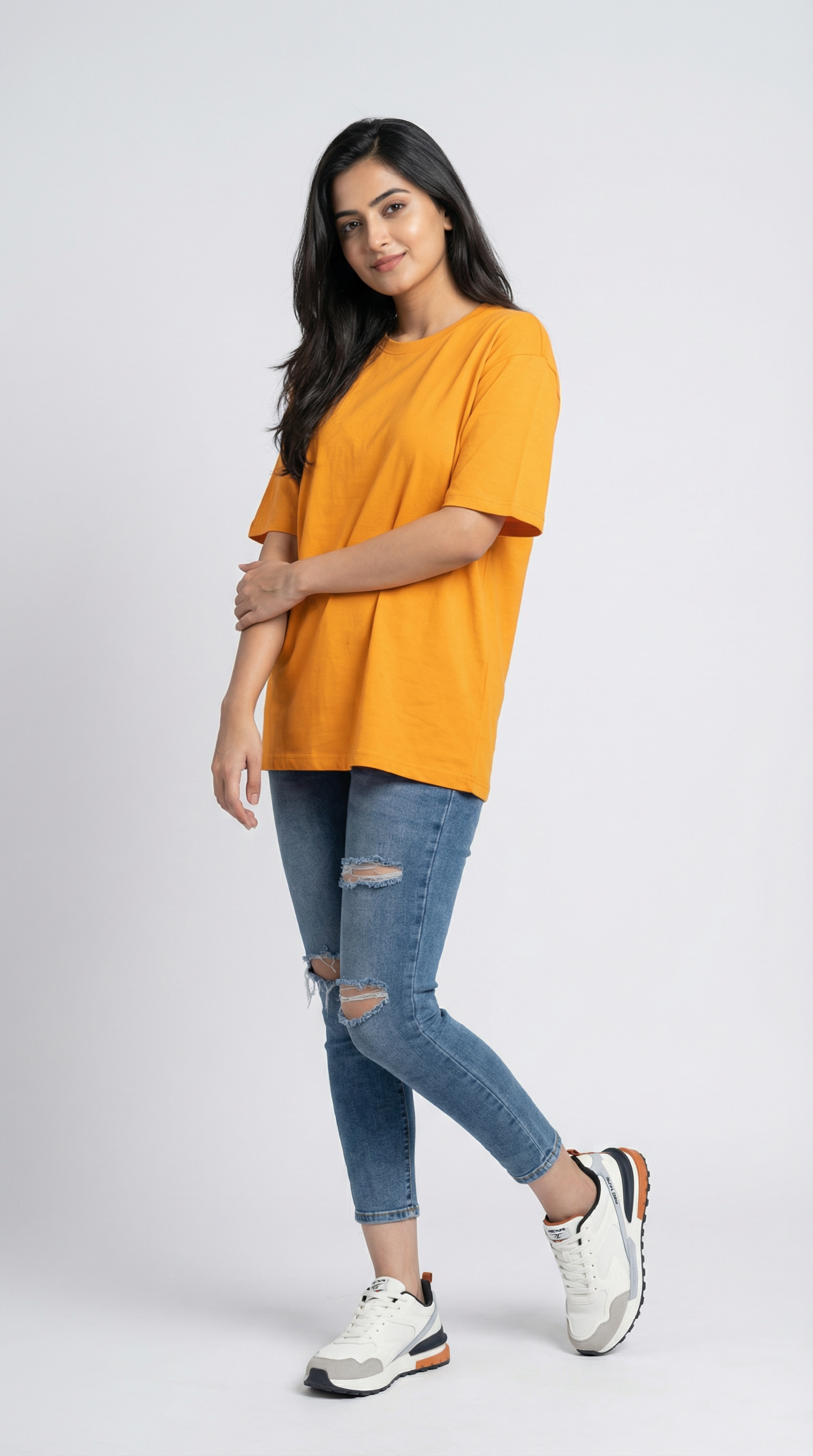Women’s Mustered Yellow Oversized T-shirt - Image 3