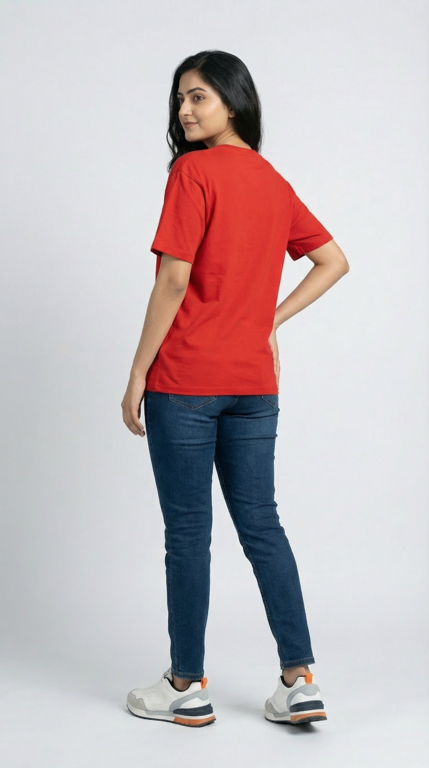 Women’s Red Oversized T-shirt - Image 2
