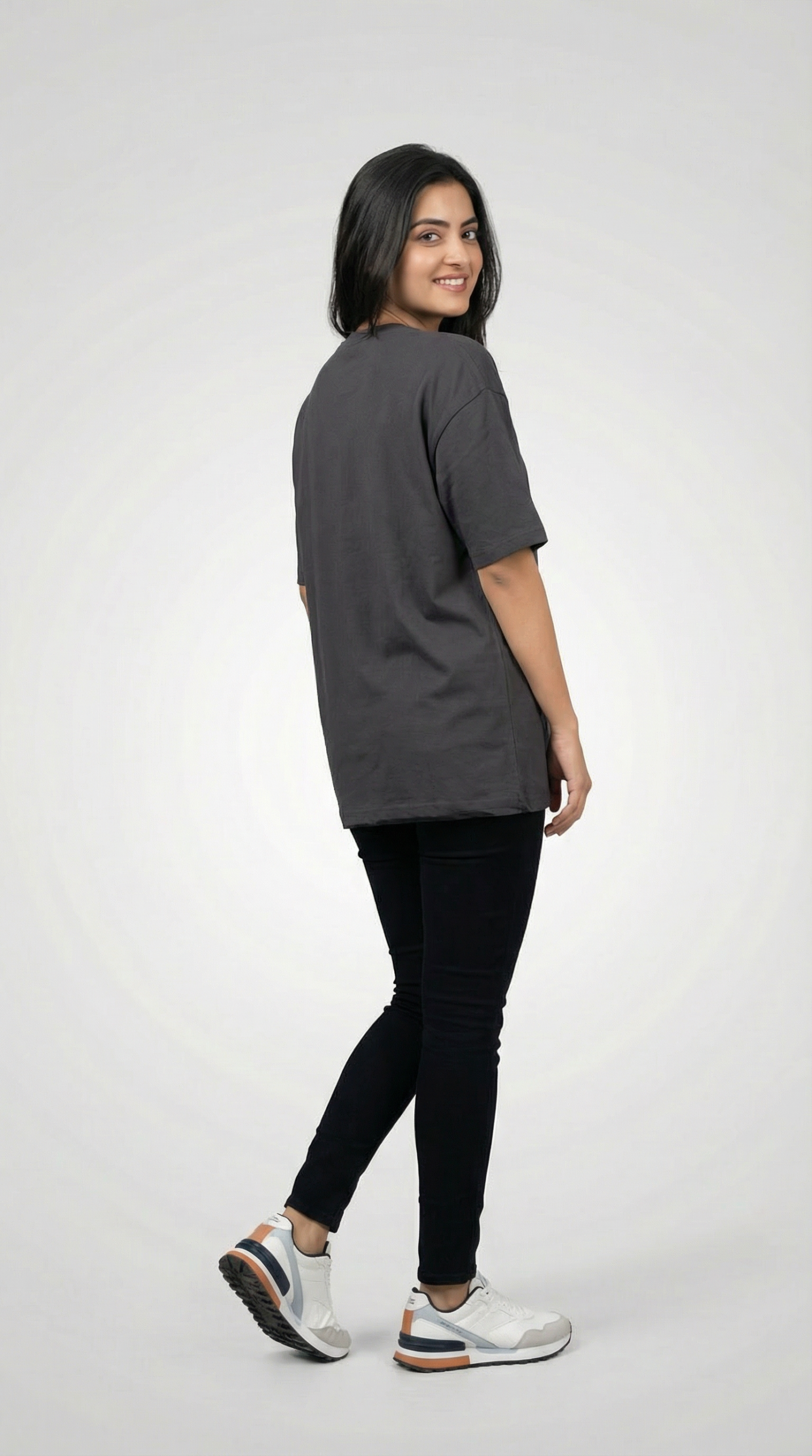 Women’s Grey Oversized T-shirt - Image 3