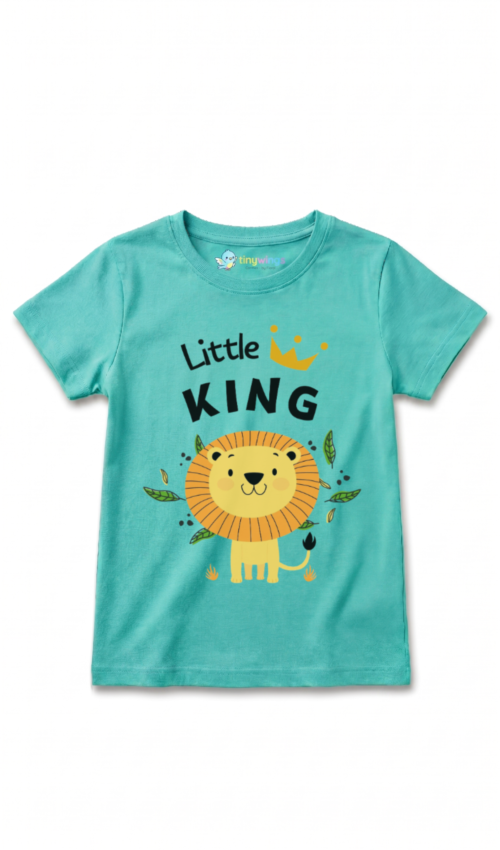 Girl Kid’s Printed T-Shirts Aqua Green