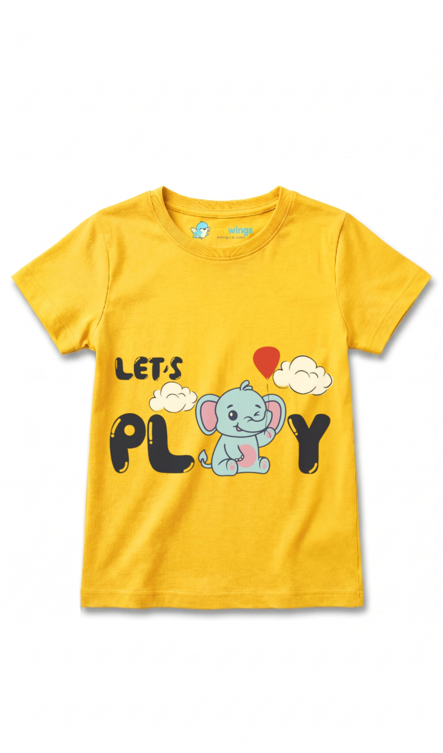 Girl Kid's Printed T-Shirts Bright Yellow