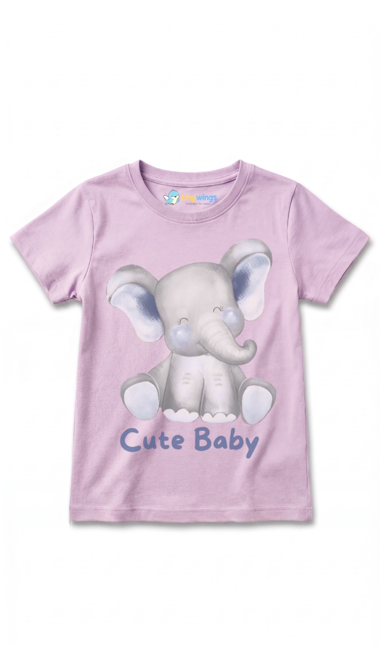 Girl Kid's Printed T-Shirts Ice Pink