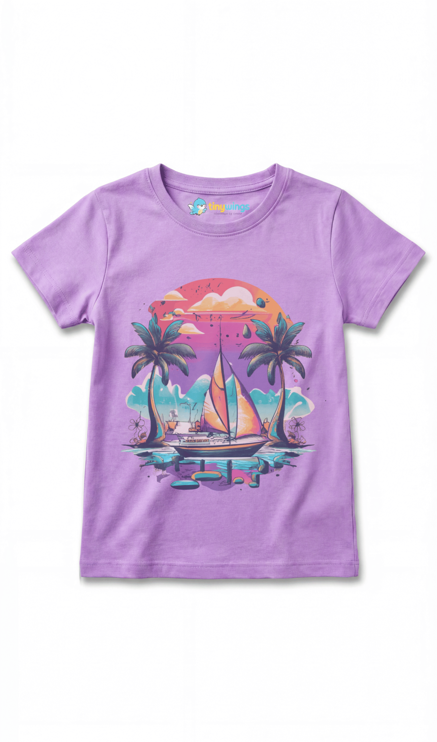 Girl Kid's Printed T-Shirts Lavender