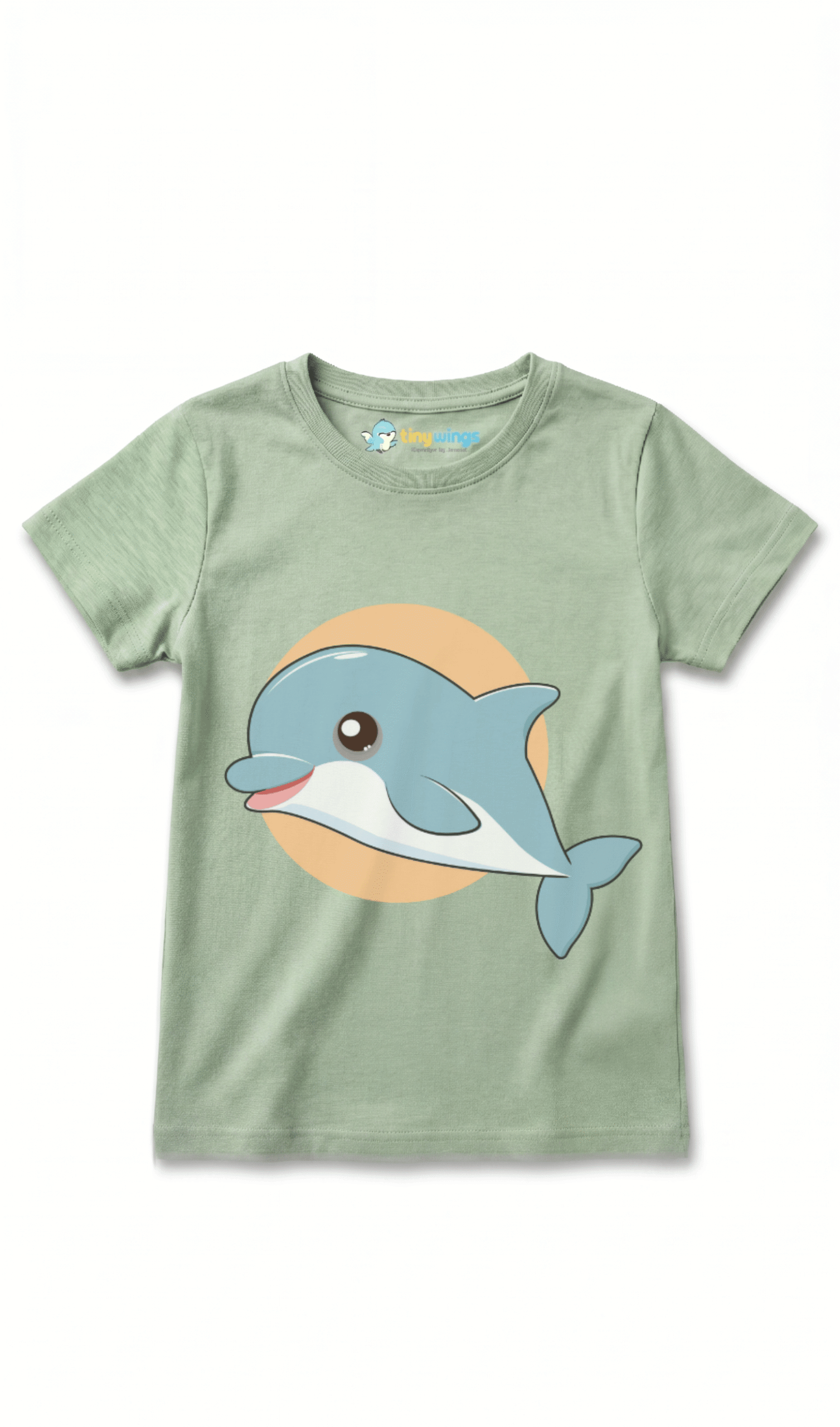 Girl Kid's Printed T-Shirts Light Green