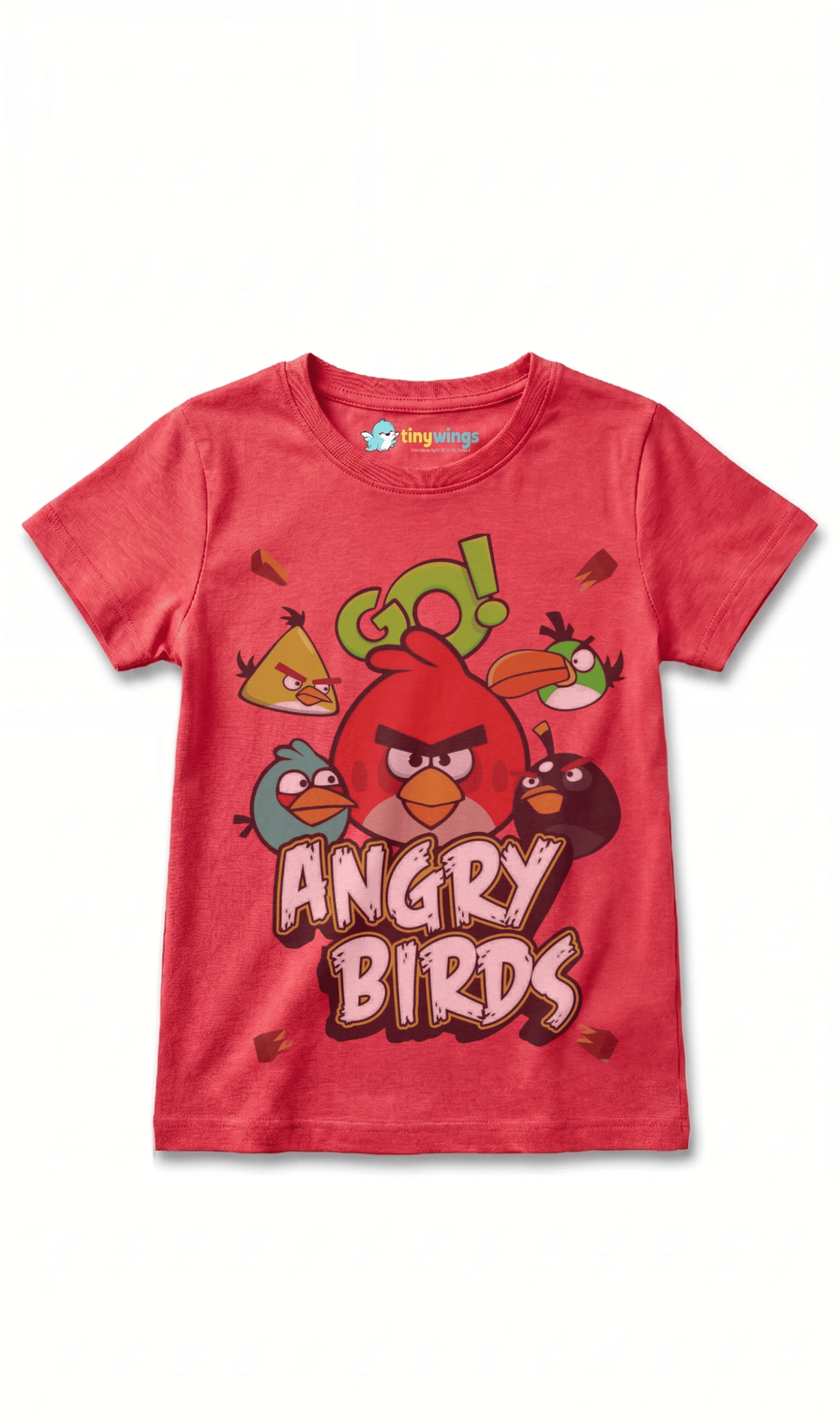 Girl Kid's Printed T-Shirts Red