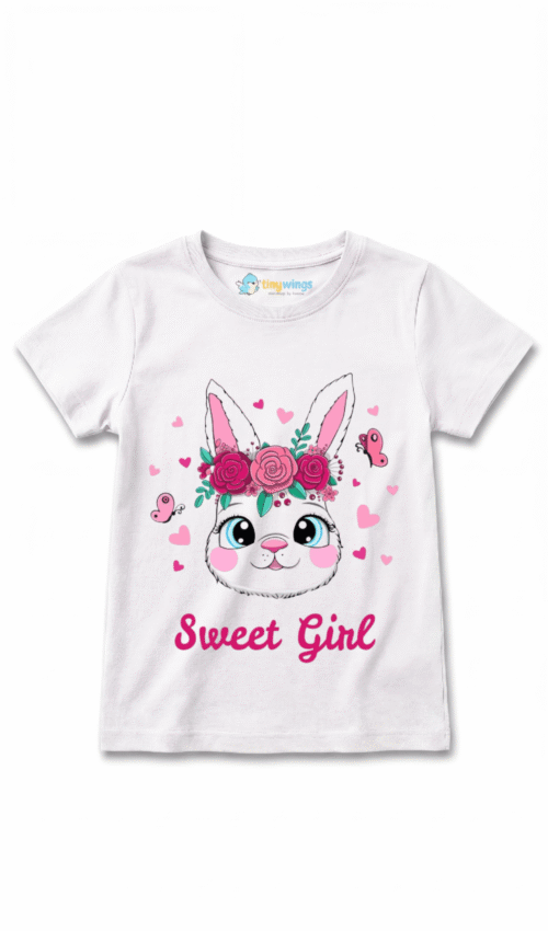 Girl Kid’s Printed T-Shirts White