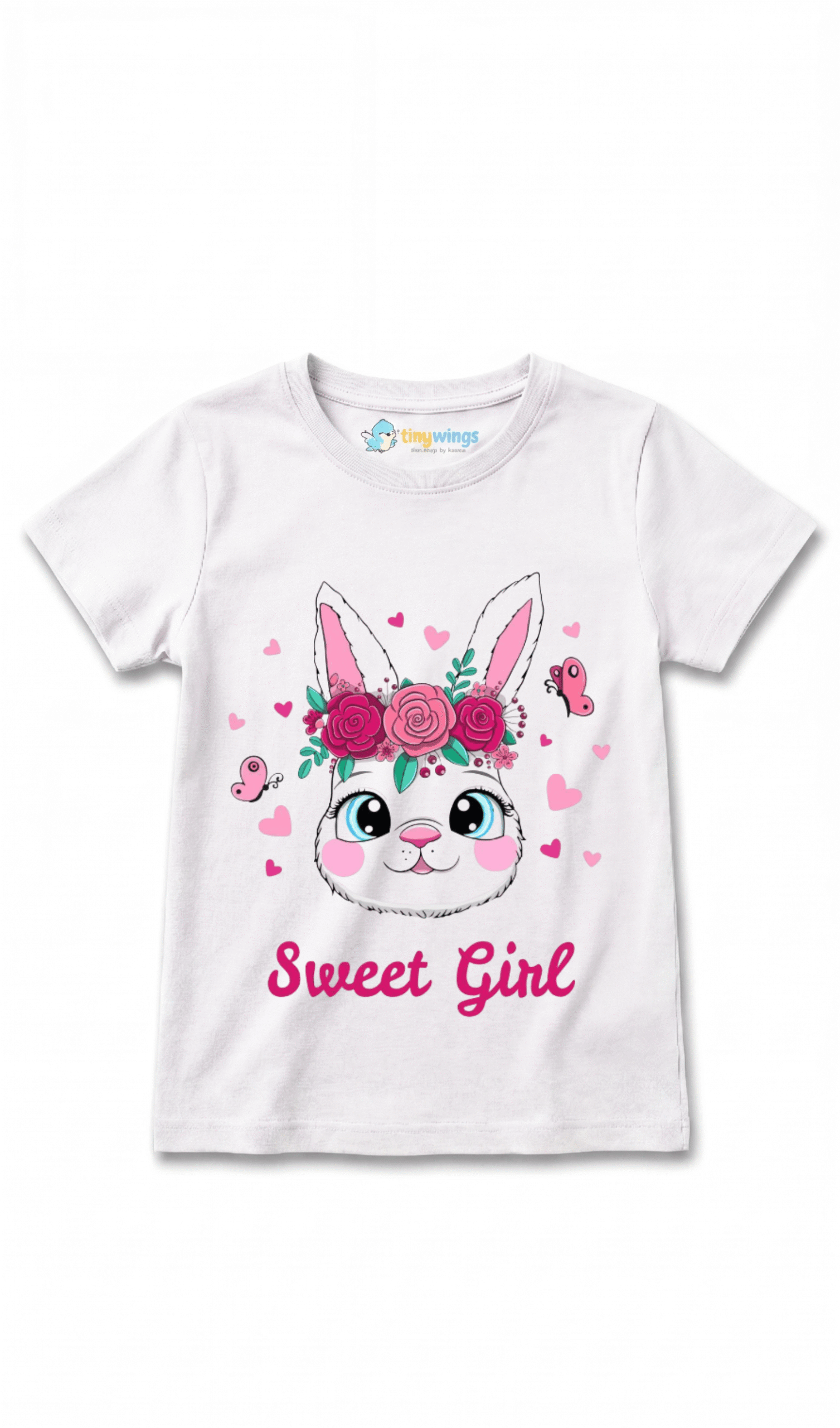 Girl Kid’s Printed T-Shirts White
